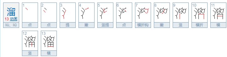 溜字的多音字组词