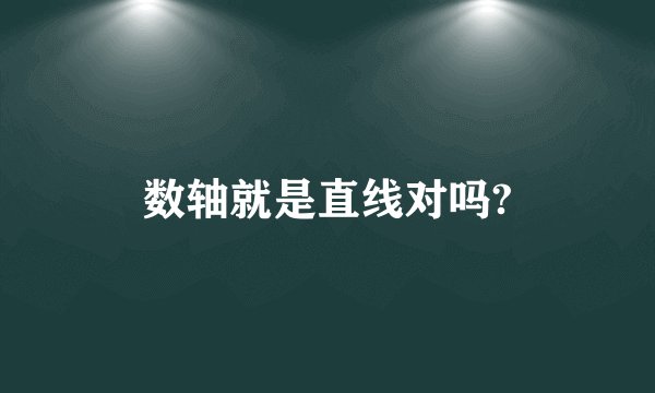 数轴就是直线对吗?
