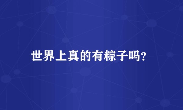 世界上真的有粽子吗？
