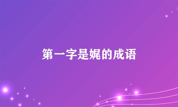 第一字是娓的成语