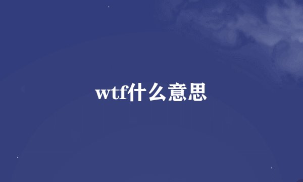 wtf什么意思