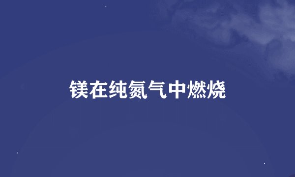 镁在纯氮气中燃烧