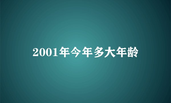 2001年今年多大年龄