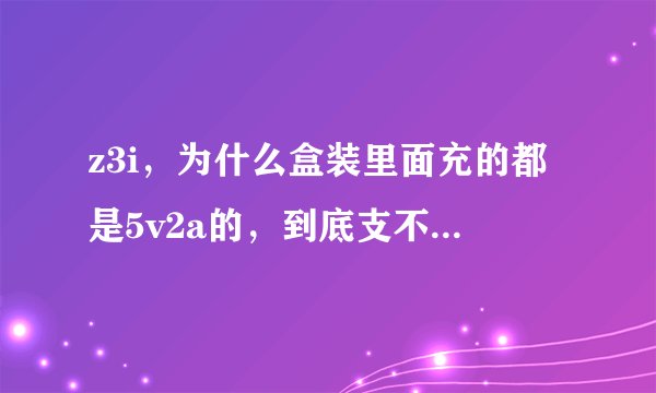 z3i，为什么盒装里面充的都是5v2a的，到底支不支持双引擎
