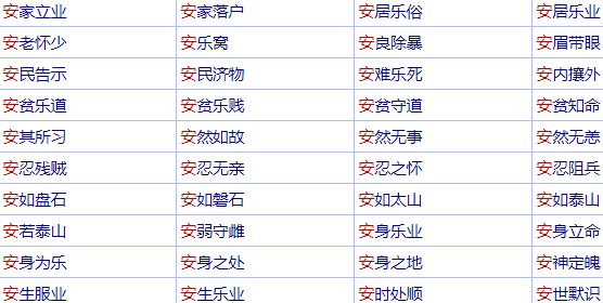 安什么什么什么的成语?