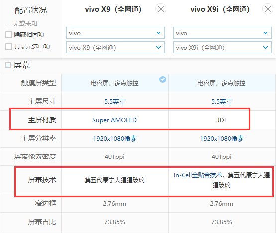 vivo x9与x9i什么区别