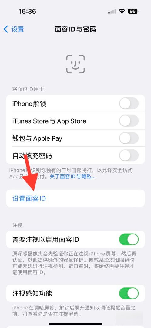 面容ID怎么设置不了。