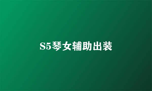 S5琴女辅助出装