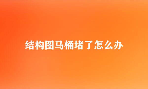 结构图马桶堵了怎么办