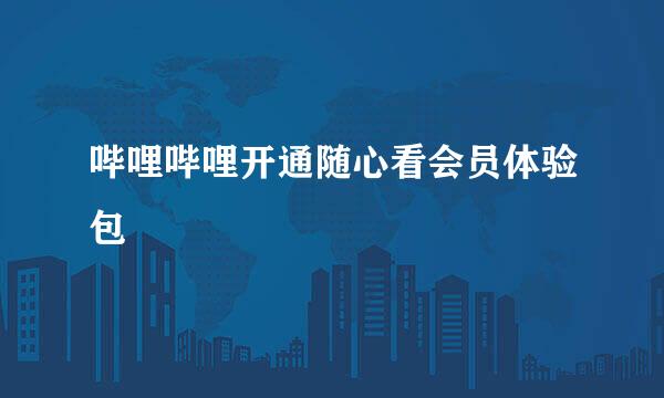 哔哩哔哩开通随心看会员体验包