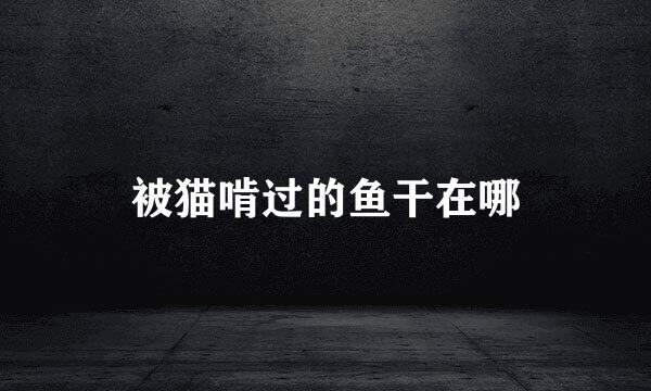 被猫啃过的鱼干在哪