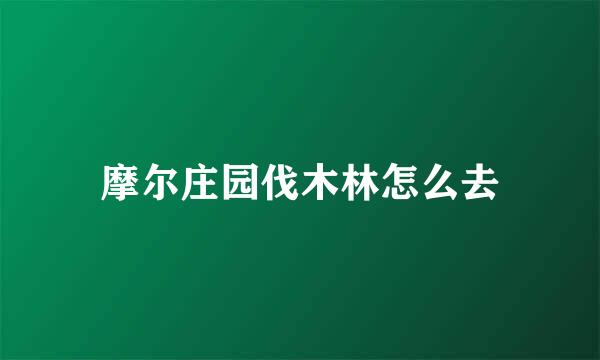 摩尔庄园伐木林怎么去