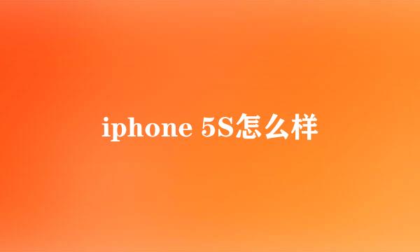 iphone 5S怎么样