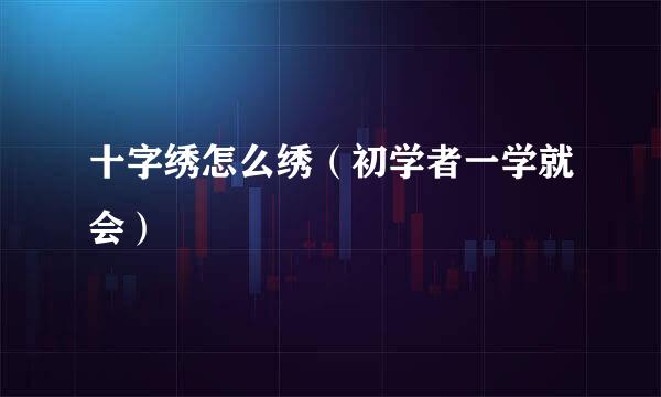 十字绣怎么绣（初学者一学就会）