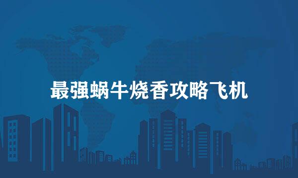 最强蜗牛烧香攻略飞机