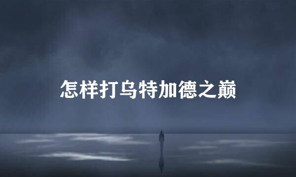 怎样打乌特加德之巅
