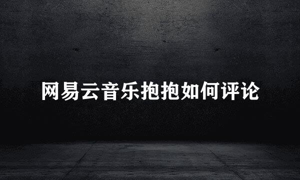网易云音乐抱抱如何评论