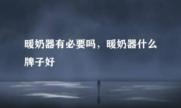 暖奶器有必要吗，暖奶器什么牌子好