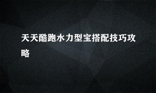 天天酷跑水力型宝搭配技巧攻略