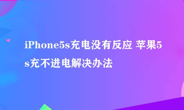 iPhone5s充电没有反应 苹果5s充不进电解决办法