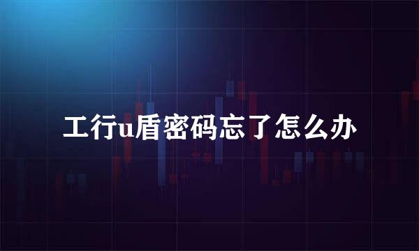 工行u盾密码忘了怎么办