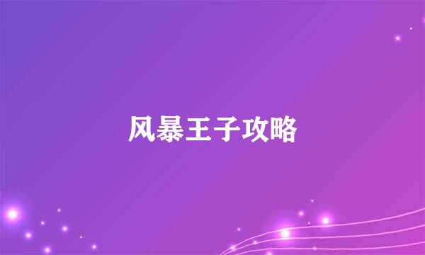 风暴王子攻略