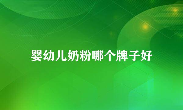 婴幼儿奶粉哪个牌子好