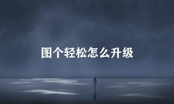 图个轻松怎么升级