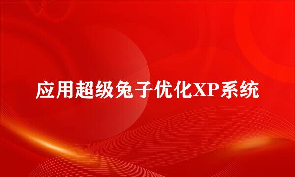 应用超级兔子优化XP系统