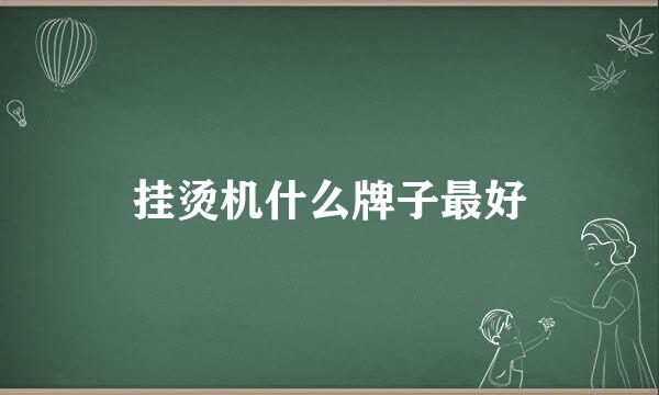 挂烫机什么牌子最好