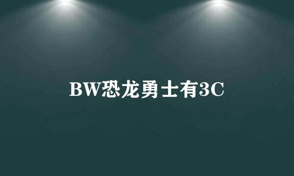 BW恐龙勇士有3C
