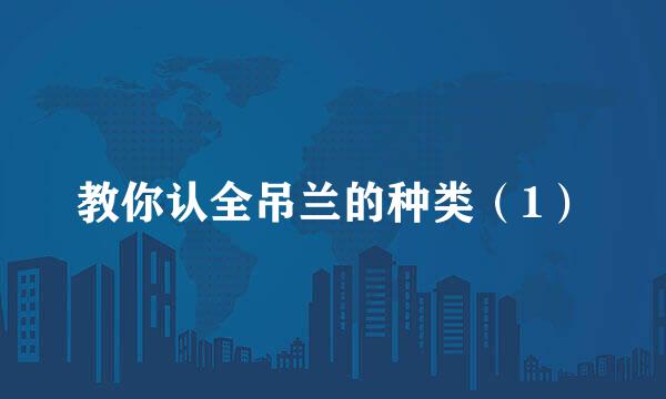 教你认全吊兰的种类（1）
