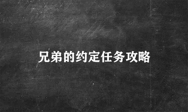 兄弟的约定任务攻略
