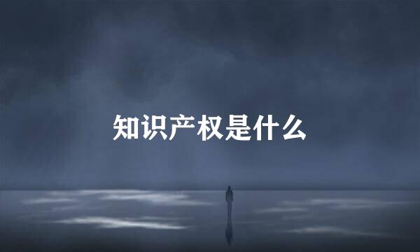 知识产权是什么
