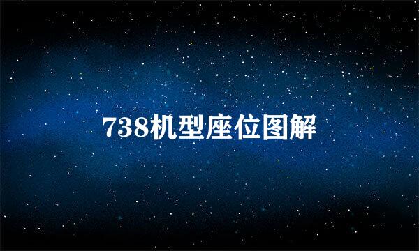 738机型座位图解