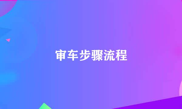 审车步骤流程