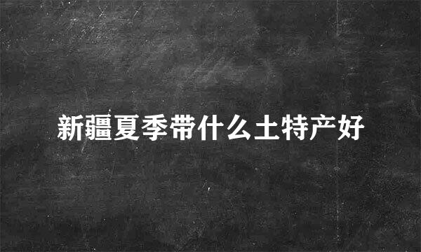 新疆夏季带什么土特产好