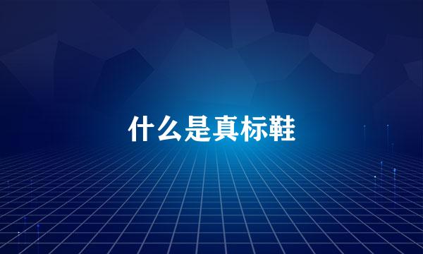 什么是真标鞋