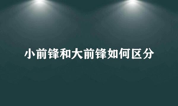 小前锋和大前锋如何区分
