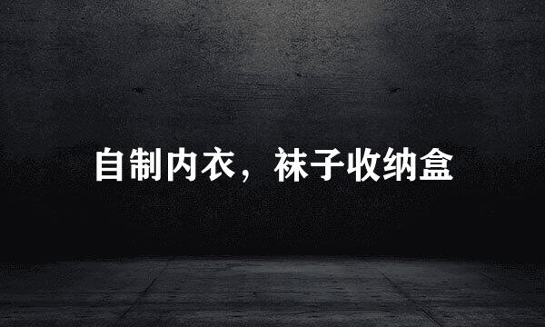 自制内衣，袜子收纳盒