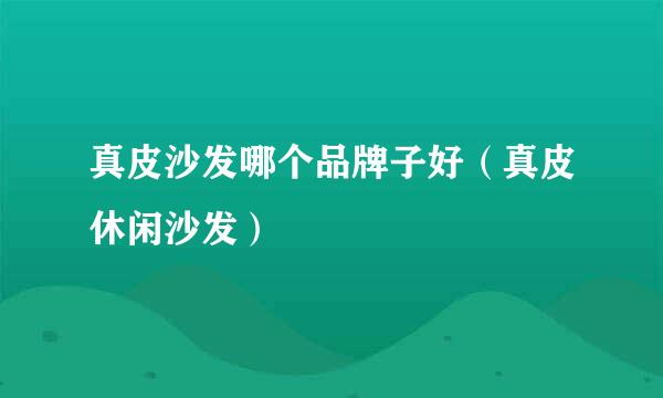 真皮沙发哪个品牌子好（真皮休闲沙发）