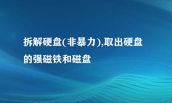 拆解硬盘(非暴力),取出硬盘的强磁铁和磁盘