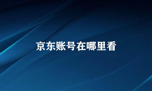 京东账号在哪里看