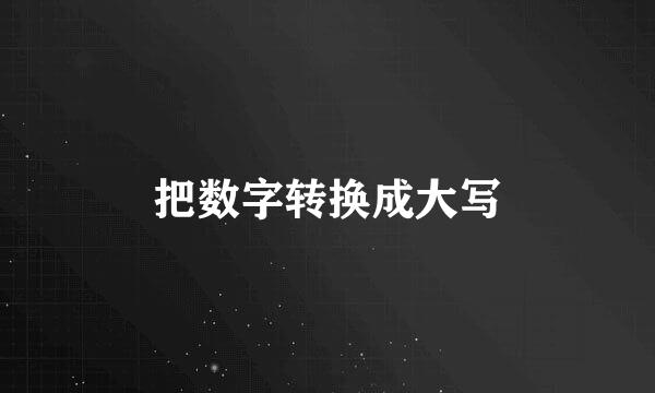 把数字转换成大写