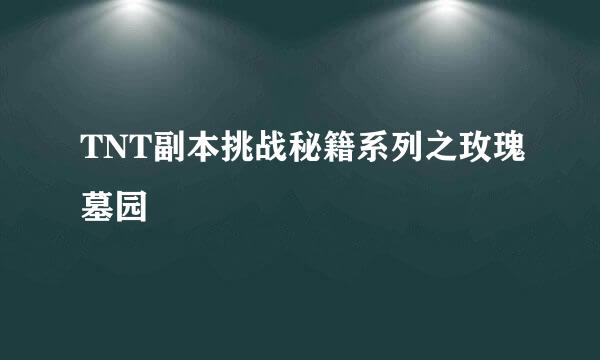 TNT副本挑战秘籍系列之玫瑰墓园