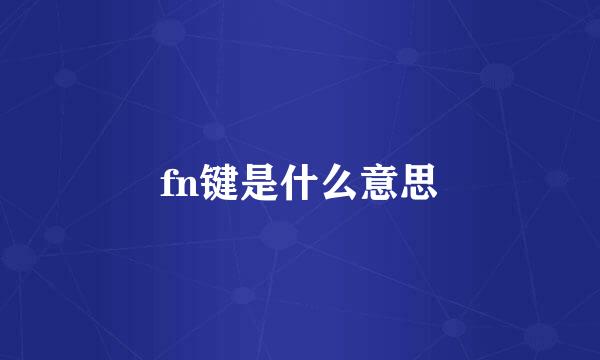 fn键是什么意思