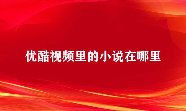 优酷视频里的小说在哪里