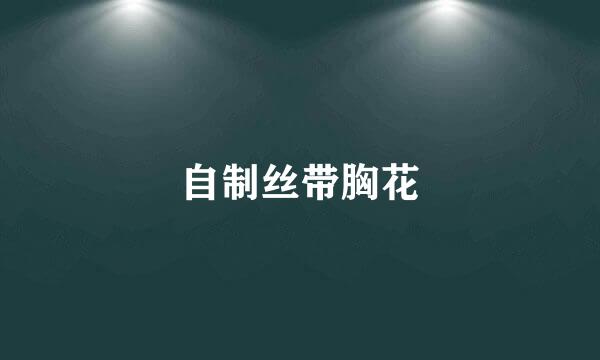自制丝带胸花