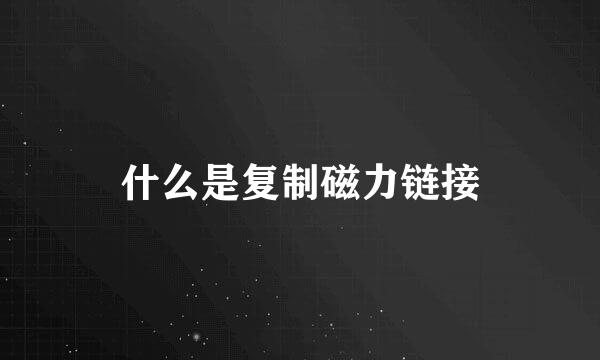 什么是复制磁力链接