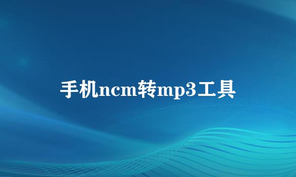 手机ncm转mp3工具